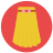 infographic style long skirt icon