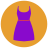 infographic style 드레스 슬립 icon