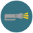 infographic style flashlight icon