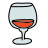 doodle style wine glass icon