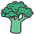 doodle style broccoli icon