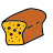 doodle style bread loaf icon