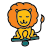doodle style löwenzirkus icon