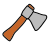 doodle style kleine axt icon