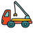 doodle style tow truck icon