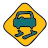 doodle style slippery road icon