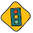 doodle style traffic lights sign icon