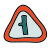 doodle style road left turn sign icon