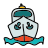 doodle style water transportation icon