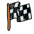 doodle style finish flag icon