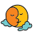 doodle style moon and sun icon