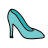 doodle style women shoe side view icon