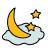 doodle style 밝은 달 icon