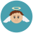 infographic style christmas angel icon