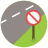 infographic style no parking icon