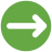 infographic style wide long right arrow icon