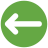 infographic style wide long left arrow icon