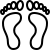 ios 17 outlined style 발자취 icon