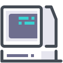 pastel color style computer icon