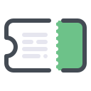 pastel color style ticket icon