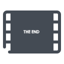 pastel color style movie end icon
