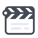 pastel color style clapperboard입니다 icon