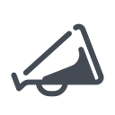 pastel color style bullhorn megaphone icon
