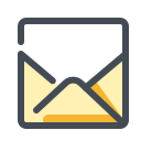 pastel color style email open icon
