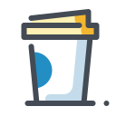 pastel color style takeaway hot drink icon