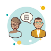 bubbles style personengruppe bill icon