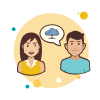 bubbles style couple icloud icon