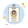 bubbles style id business woman icon