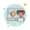 bubbles style laptop kunst palette icon