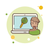bubbles style laptop key icon