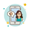 bubbles style phone art palette icon