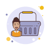 Violet Shopping Basket icon