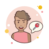 bubbles style short hair girl key icon