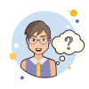 bubbles style short hair lady question mark icon