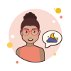 bubbles style nacht dame icon