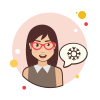 bubbles style schneeflocke laky icon