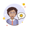 bubbles style sun lady icon