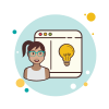 bubbles style lady window idea icon