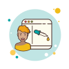 bubbles style lady window paint dropper icon