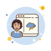 bubbles style lady window strom icon