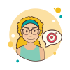 Girl and Target icon