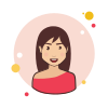 bubbles style long brunette hair lady icon