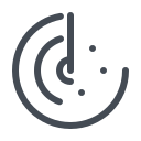 pastel color style radar icon