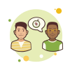 bubbles style couple compass icon