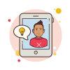 bubbles style man ipad idea icon