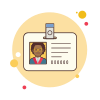 bubbles style id curly hair man in jacket icon